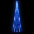 vidaXL Vianočný stromček na tyč 310 modrých LED 300 cm