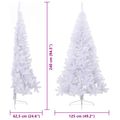 vidaXL Umelý vianočný stromček s 300 LED-i Biela 240 cm PVC a oceľ