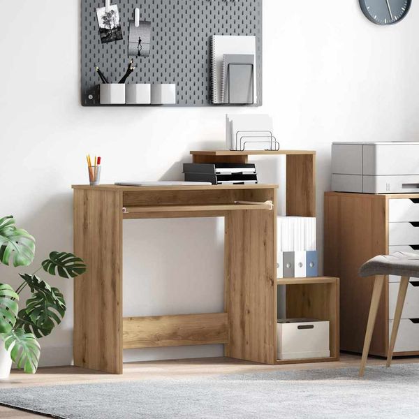 vidaXL Stôl Remeselný dub 106 x 41 x 88.5 cm Kompozitné drevo