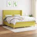 vidaXL Boxspring posteľ s matracom zelená 180x200 cm látka