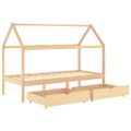 vidaXL Rám detskej postele so zásuvkami 90x200 cm borovicový masív