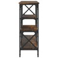 vidaXL Konzolový stolík dymový dub 180x29x76,5 cm kompozitné drevo