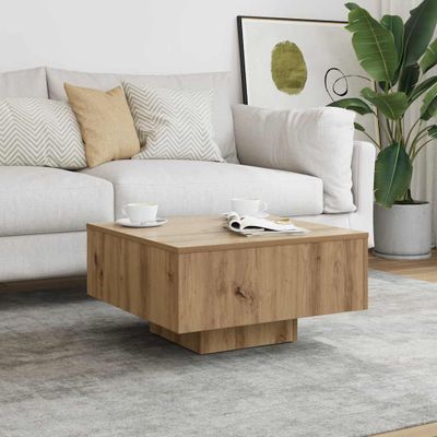 vidaXL Konferenčný stolík Artisan Dub 60x60x31,5 cm Konštrukčné drevo