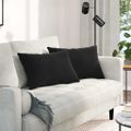 vidaXL Vankúše na pohovku 2 pcs Čierna 60 x 40 cm Kordúrová tkanina