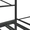 vidaXL Váľanda s kolíkom bez matraca Čierna 100x200 cm Oceľ