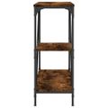 vidaXL Konzolový stolík dymový dub 88,5x30x75 cm kompozitné drevo
