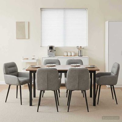 vidaXL Jedálenské stoličky 6 ks Zamat Svetlosivá 59 x 59,5 x 90 cm