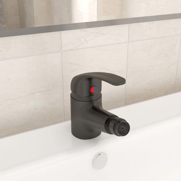 vidaXL Kúpeľňová batéria na bidet sivá 13x12 cm