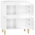 vidaXL Komoda vysoký lesk biela 60x35x70 cm spracované drevo