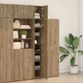 vidaXL Úložný kabinet so policami Dub artisan 30 x 42,5 x 225 cm