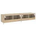 vidaXL TV nástenné skrinky s LED svetlami 2 ks dub sonoma 80x35x31 cm