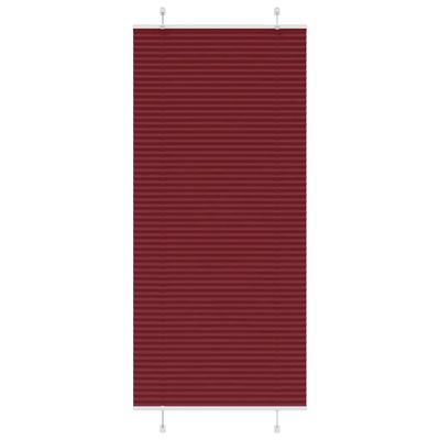 vidaXL Plisovaná roleta bordová červená 95x200 cm šírka látky 94,4 cm polyester