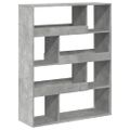 vidaXL Knižnica betónová sivá 100x33x125,5 cm kompozitné drevo