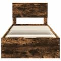 vidaXL Rám postele Dymová dub 90 x 190 cm Inžinierske drevo