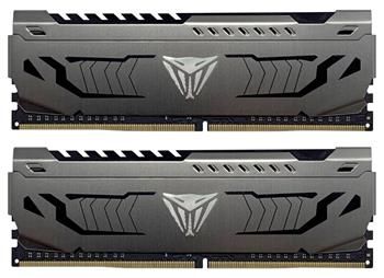PATRIOT Viper Steel 64GB DDR4 3600MHz / DIMM / CL18 / 1,35V / Heat Shield / KIT 2x 32GB Operacní pamet, DDR4, 64GB (2x 32GB kit), 3600MHz, CL18, s chladicem, šedo-cerná