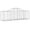 vidaXL Oblúkový gabionový kôš 12 ks 200x50x60/80 cm pozinkované železo