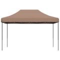 vidaXL Skladací pop-up párty stan hnedý 410x279x315 cm