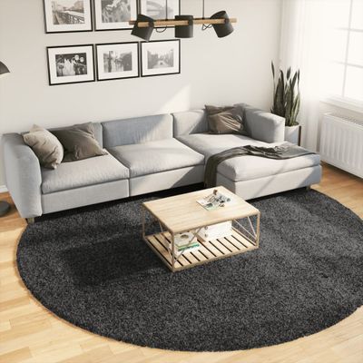 vidaXL Shaggy koberec PAMPLONA, vysoký vlas, moderný, antracit Ø 280cm