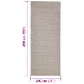 vidaXL Koberec prírodný sisal 100x250 cm pieskový