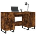 vidaXL Stôl dymový dub 140x50x75 cm kompozitné drevo