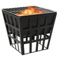 vidaXL 2 v 1 ohnisko a grilom 34x34x48 cm oceľ