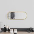 vidaXL Nástenné zrkadlo zlaté 40x15 cm okrúhle