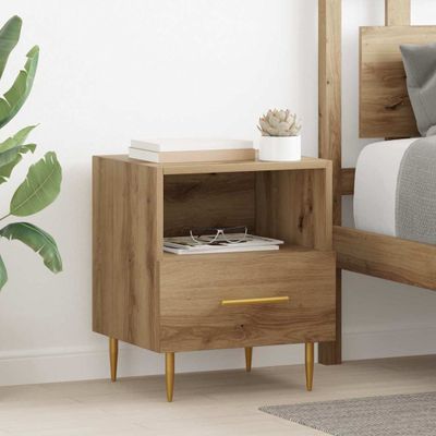 vidaXL Nočný stolík 2 pcs Hnedá 40 x 35 x 47,5 cm Kompozitné drevo