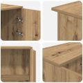 vidaXL Recepčný stôl dub artisan 200x50x103,5 cm kompozitné drevo
