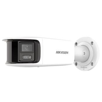 Hikvision 8MPix IP ColorVu AcuSense panoramatická kamera; LED 40m, WDR 130dB, Audio, Alarm, Mikrofon, blikač,