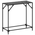vidaXL Konferenčný stolík s čiernou sklenenou doskou 80x35x81 cm oceľ
