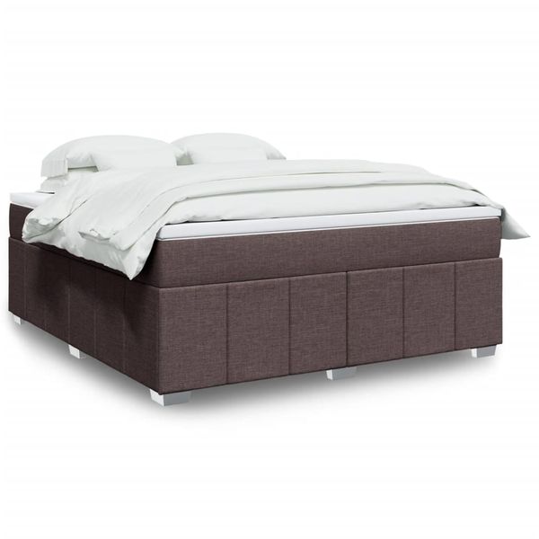 vidaXL Boxspring posteľ s matracom tmavohnedá 180x200 cm látka
