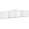 vidaXL Oblúkové gabionové koše 25ks 400x30x80/100cm pozinkované železo