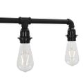 vidaXL Stropná lampa čierna 5 x E27 žiarovky
