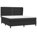 vidaXL Boxspring posteľ s matracom čierna 160x200 cm umelá koža