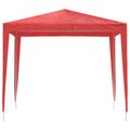 vidaXL Párty stan 250 x 250 x 240 cm Červená PE a oceľ