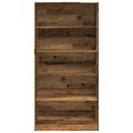vidaXL Šatník staré drevo 100x50x200 cm kompozitné drevo