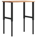 vidaXL pracovný stôl svetlohnedý 80x60x(71,5-98) cm masívny dub