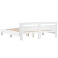 vidaXL Rám postele s LED pásikmi Biela 193 x 203 cm Kompozitné drevo