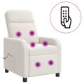 vidaXL Masážne relaxačné kreslo Krémová Bouclé