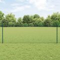 vidaXL Hexagonálny plot s stĺpom 10 x 0,8 m PVC potiahnutá oceľ Zelená