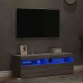 vidaXL TV skrinky 2 ks s LED, sivý dub sonoma 60x35x40 cm