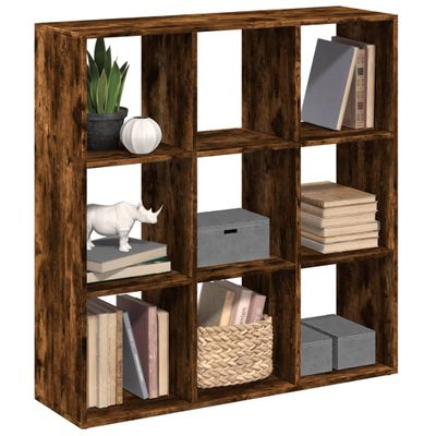 vidaXL Rozdeľovacia knižnica dymový dub 102x29x103,5 cm kompoz. drevo