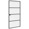 vidaXL Domové dvere 102 x 201,5 x 3,5 cm Hliník a tvrdené sklo