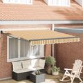 vidaXL Sklopná markíza Viacfarebný 350 x 250 cm Polyester a kov