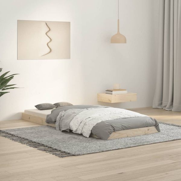 vidaXL Rám postele 75x190 cm malé jednolôžko masívna borovica