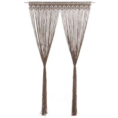 vidaXL Záclona macrame sivo-hnedá 140x240 cm bavlna