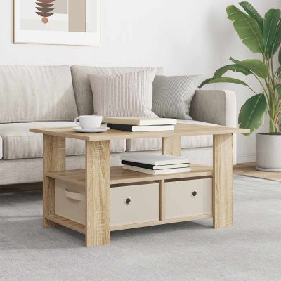 vidaXL Konferenčný stolík Sonoma dub 77 x 55 x 42 cm Kompozitné drevo