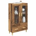 vidaXL Highboard Staré drevo 70 x 31 x 115 cm Kompozitné drevo