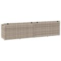 vidaXL Záhradný úložný box svetlosivý 220x50x58 cm polyratan