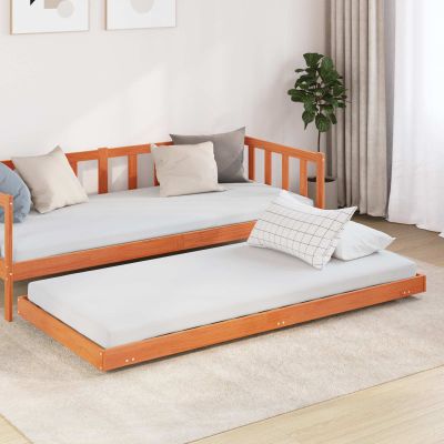 vidaXL Rám postele Včelí hnedý 90 x 200 cm Masívne borovicové drevo